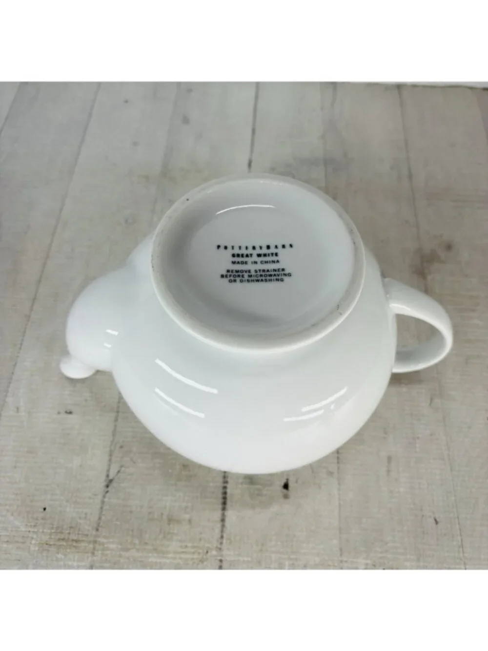 Pottery Barn THE GREAT WHITE COLLECTION Solid 7 Cups Stoneware Lidded Teapot
